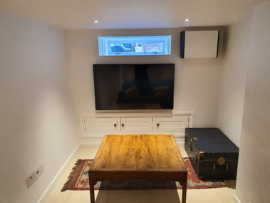 Basement radon reduction install