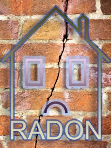 Brick house with radon